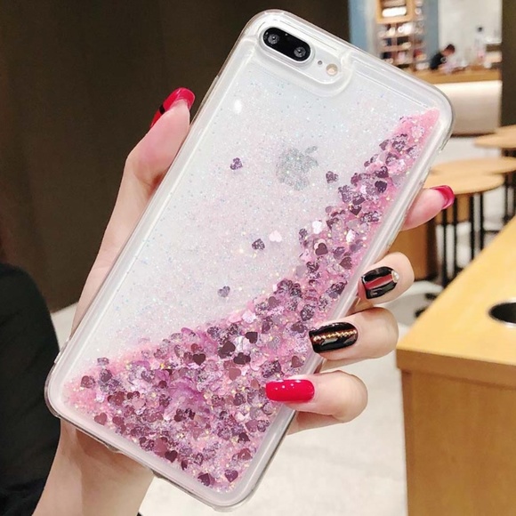 Accessories - iPhone Liquid Glitter Heart Case